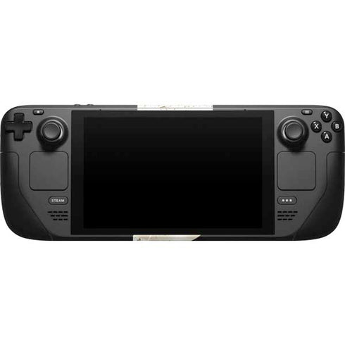 White Scattered Marble Steam Deck Handheld Gaming Computer Skin